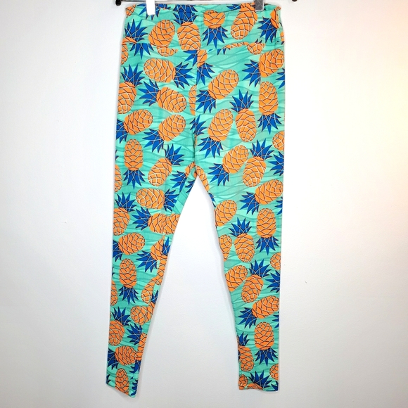 15) LULAROE *HTF* Super Soft Pineapple 🍍 Sz. Tall & Curvy 💜 - Picture 1 of 3